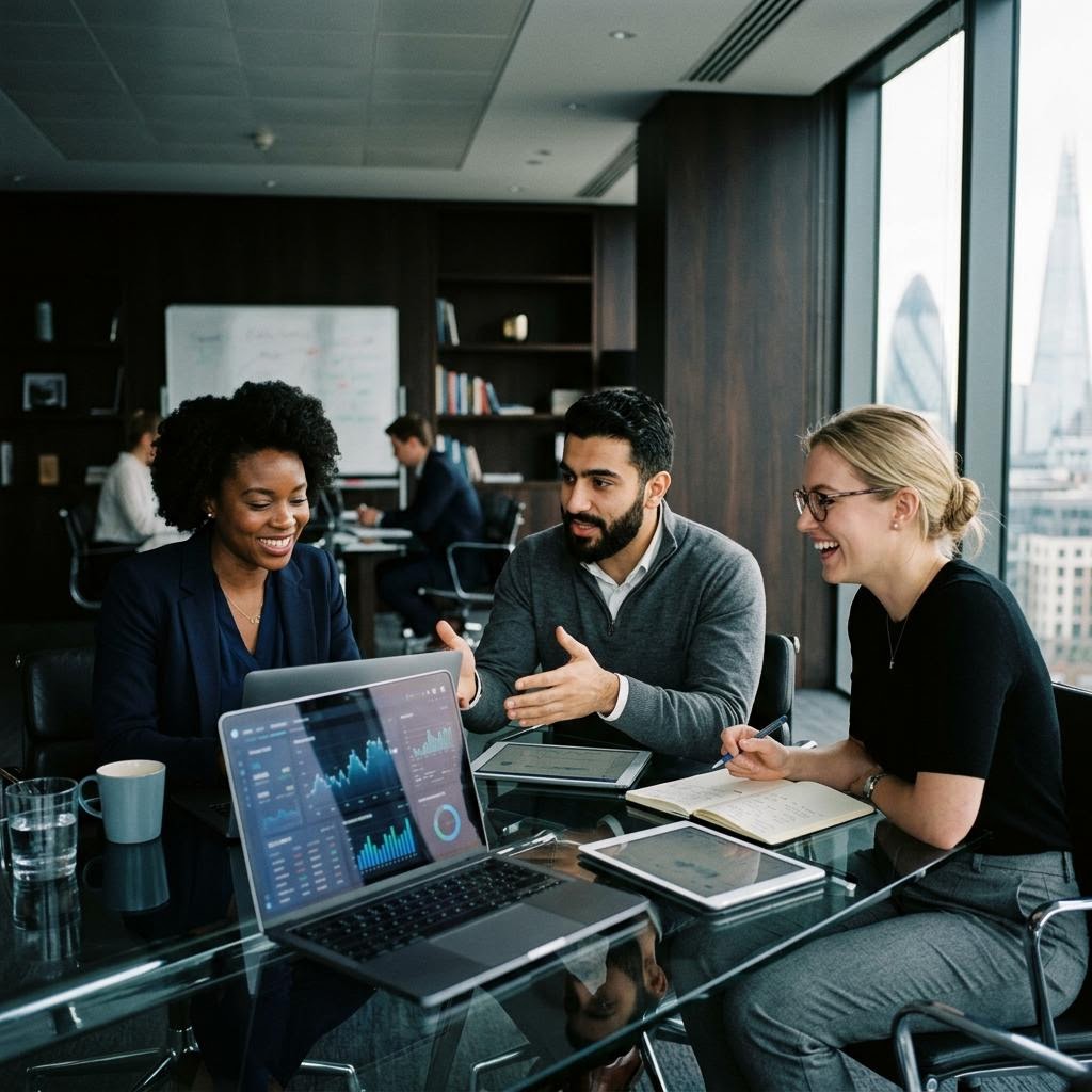 Équipe d'ingénieurs et analystes financiers de Phare Cautélisane